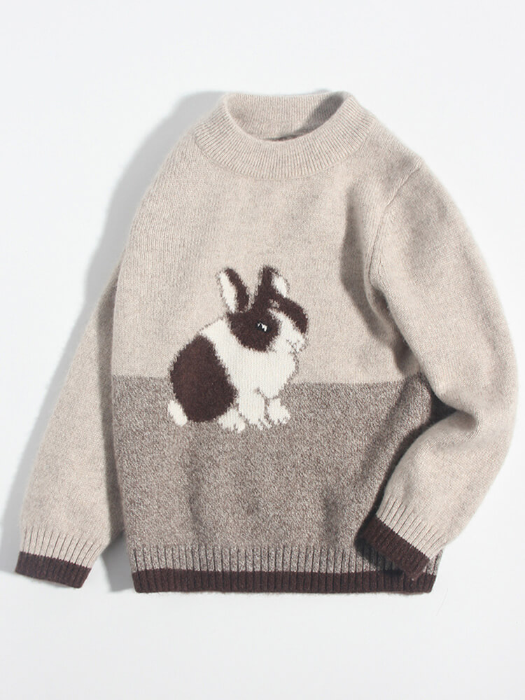 (image for) Rabbit Animal Knit Cashmere Pullover Crewneck Sweater
